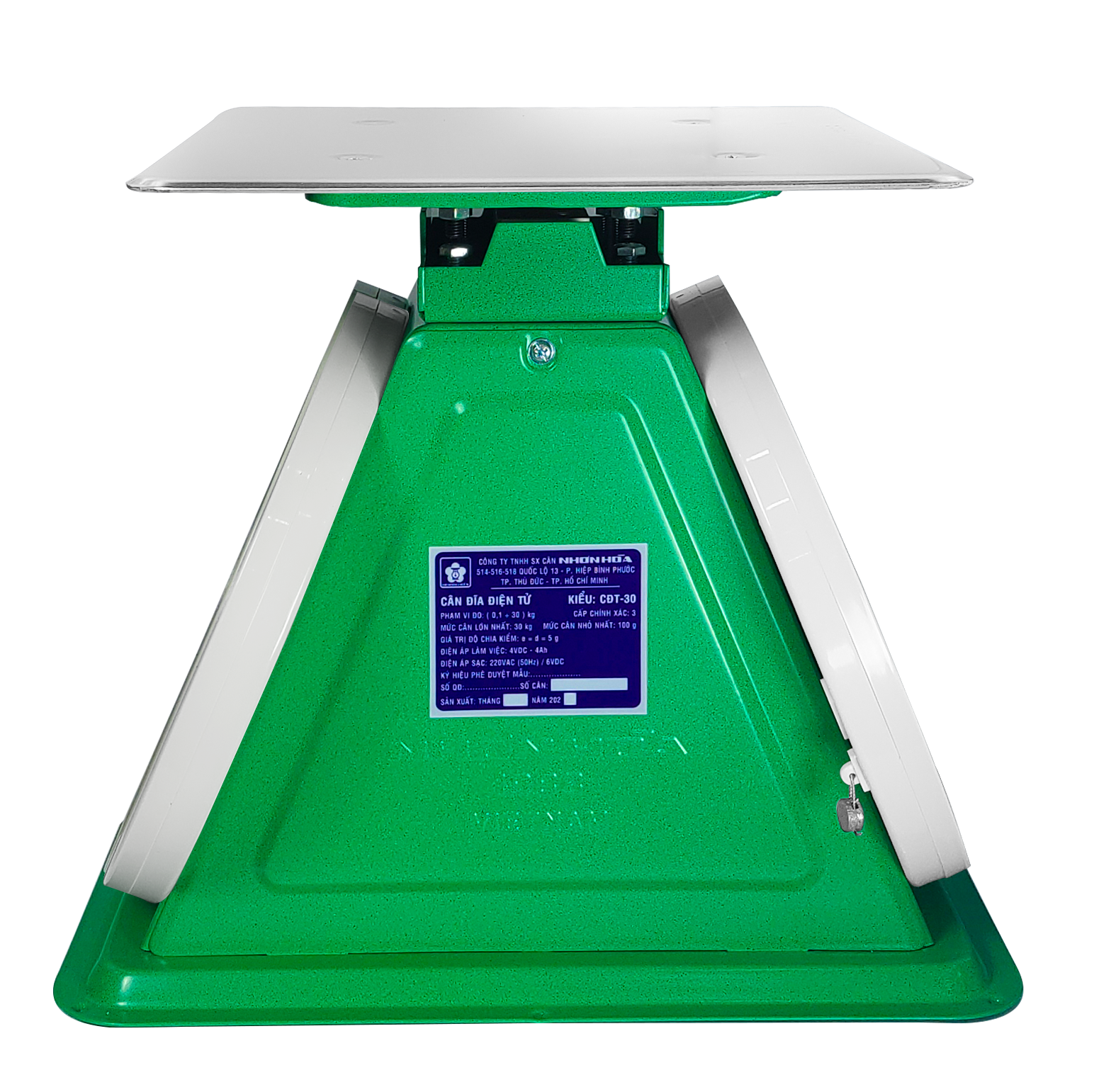mặt hông 1 cân đĩa điện tử 30 kg nhơn hòa