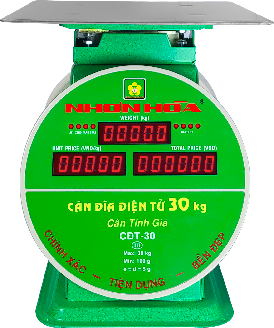 mặt lưng cân đĩa điện tử 30 kg