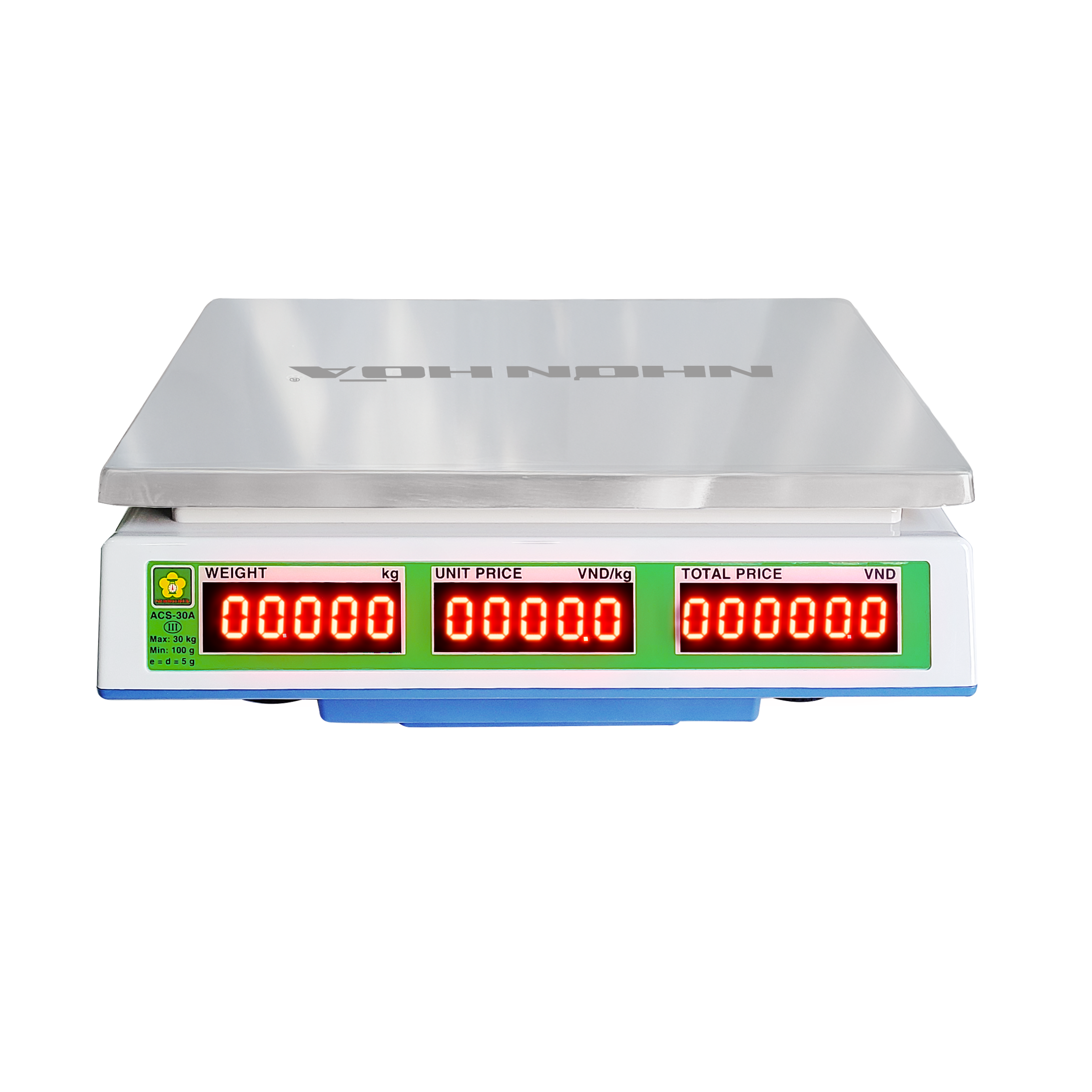 mặt sau cân đĩa điện tử Nhơn Hòa ACS-30A