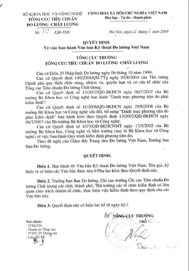 quyet-dinh-ban-hanh-van-ban-ky-thuat-do-luong-viet-nam